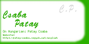 csaba patay business card